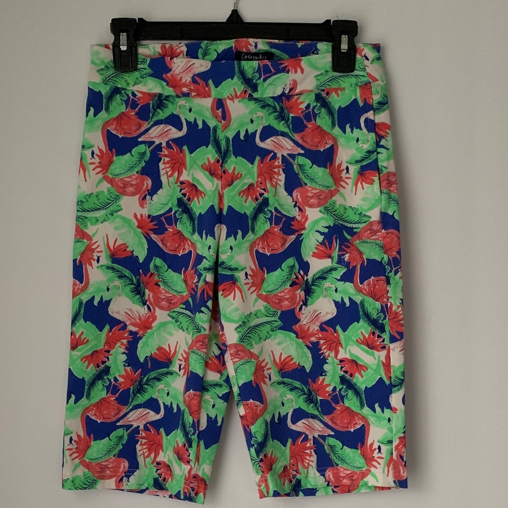Casey & Key Vibrant Leaf Print Women’s Shorts Size S